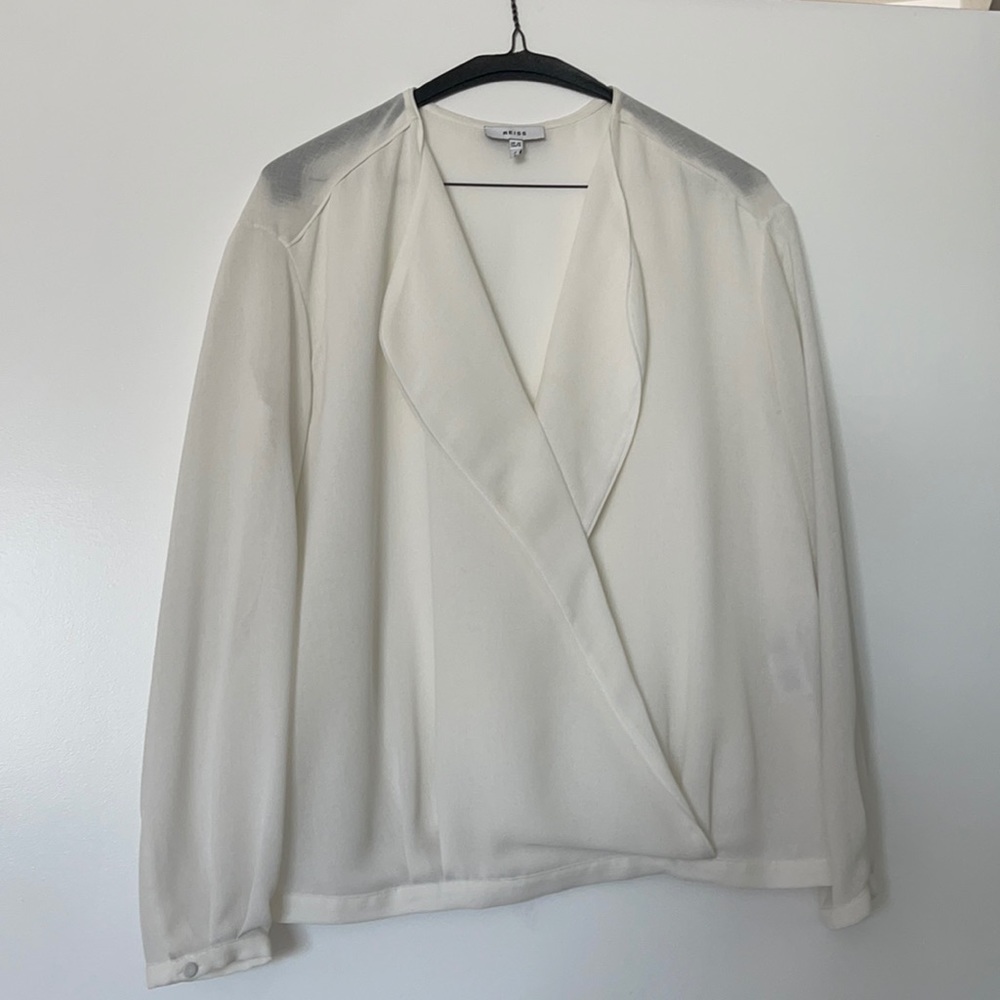 Reiss Sheer White blouse
